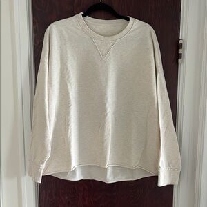 Aerie Cream Long Sleeve Sweatshirt